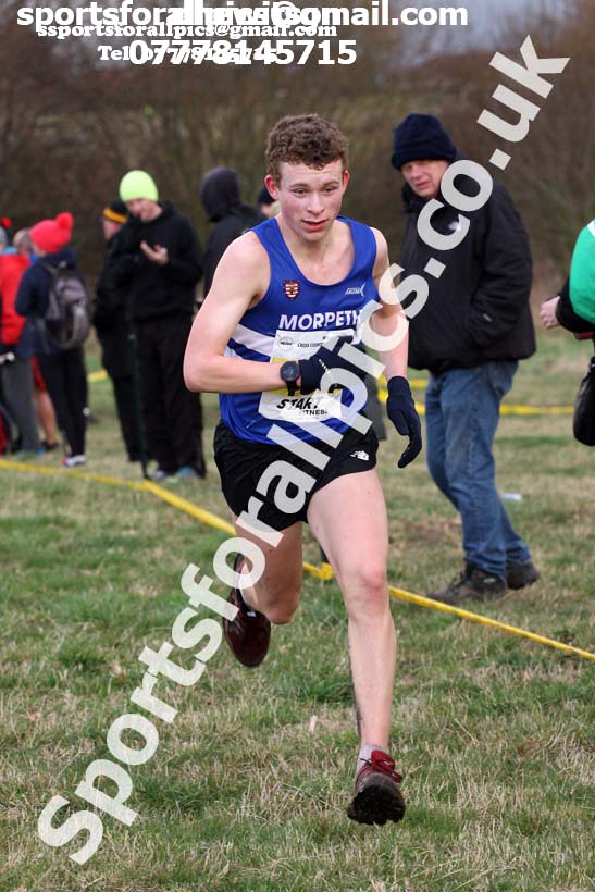 Mens under-17s North Eastern Cross Country, 2018 Northern Cross Country Champs., Wrekenton, Gateshead. Photo:  David T. Hewitson/Sports for All Pics